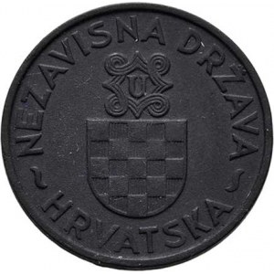 Chorvatsko, 1941 - 1945, 2 Kuna 1941, KM.2 (zinek), 2.258g, patina