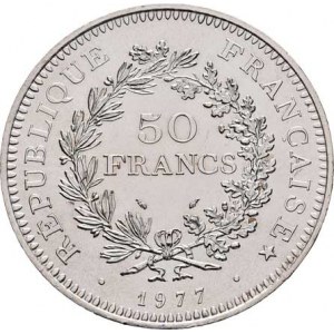 Francie, V.republika, 1959 -, 50 Frank 1977, KM.941.1 (Ag900), 29.913g, zcela