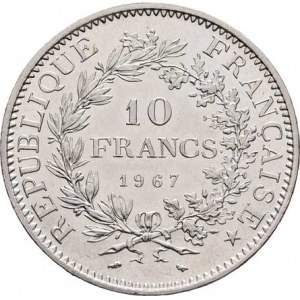 Francie, V.republika, 1959 -, 10 Frank 1967, KM.932 (Ag900), 24.962g, nep.hr.
