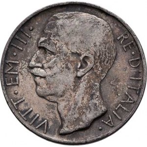 Itálie, Viktor Emanuel III., 1900 - 1946, 10 Lira 1927 R, KM.68.2 - nápis na hraně ** FERT **,
