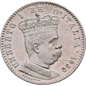 Eritrea, Umberto, 1889 - 1900, Lira 1890 R, Řím, KM.2 (Ag835), 4.971g, nep.hr.,