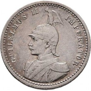 Německá východní Afrika, Wilhelm II., 1888 - 1918, 1/4 Rupie 1906 A, Berlín, KM.8 (Ag917), 2.884g,