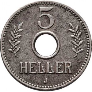 Německá východní Afrika, Wilhelm II., 1888 - 1918, 5 Heller 1914 J, Hamburk, KM.13 (CuNi), 2.834g,