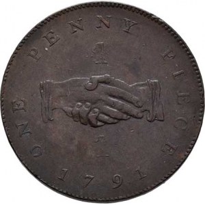 Sierra Leone Company, 1 Penny 1791, KM.2.1 (bronz 32 mm), 18.731g,