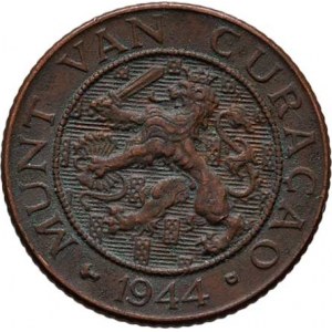 Curacao, Wilhelmina, 1890 - 1948, Cent 1944 D, Denver, KM.41 (bronz), 2.513g, patina