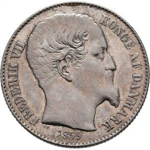 Dánská západní Indie, Frederik VII., 1848 - 1863, 20 Cent 1859, Kodaň, KM.67 (Ag625), 6.904g, nep.h
