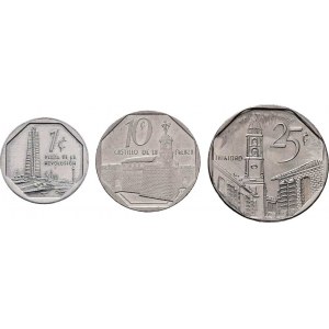 Kuba, republika, 1898 -, 25 Centavos 2000, 10 Centavos 1994, 1 Centavo 2001