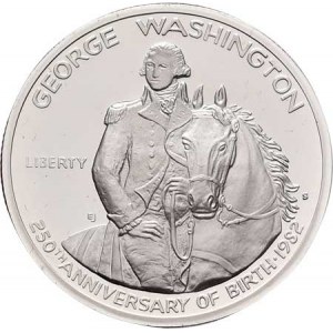USA, 1/2 Dolar 1982 S - George Washington, KM.208 (Ag900),