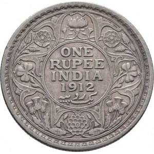 Indie, George V., 1910 - 1936, Rupie 1912, KM.524 (Ag917), 11.531g, nep.hr.,