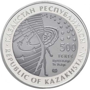 Kazachstán, republika, 1991 -, 500 Tenge 2009 - společný let Sojuz-Apollo, KM.130