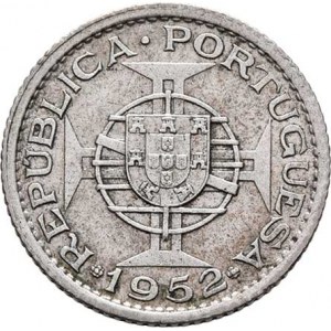 Macao - portugalská kolonie, 1 Pataca 1952, KM.4 (Ag720), 3.067g, pěkná patina