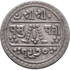 Nepál, Tribhuvana Bir Birkram, 1911 - 1950, 1/2 Mohur, VS.1970 (=1913), KM.693, Ag 19mm, 2.741g,