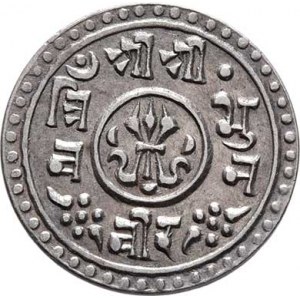 Nepál, Tribhuvana Bir Birkram, 1911 - 1950, 1/4 Mohur, VS.1970 (=1913), KM.692, Ag 16mm, 1.409g,