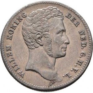 Nizozemská Indie, Willem I., 1815 - 1840, 1/2 Gulden 1834, Utrecht, KM.302 (Ag893), 5.371g,