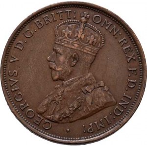 Austrálie, George V., 1910 - 1936, Penny 1911, KM.23 (bronz), 9.462g, nep.hr.,