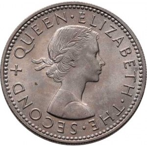 Nový Zéland, Elizabeth II., 1952 -, Shilling 1963, KM.27.2 (CuNi), 5.667g, nep.rysky,