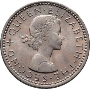 Nový Zéland, Elizabeth II., 1952 -, 6 Pence 1963, KM.26.2 (CuNi), 2.792g, nep.rysky,