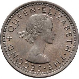 Nový Zéland, Elizabeth II., 1952 -, 3 Pence 1963, KM.25.2 (CuNi), 1.351g, pěkná patina