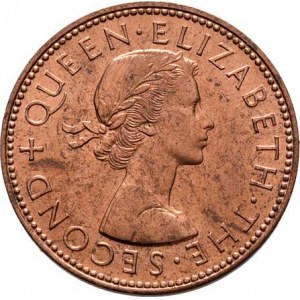 Nový Zéland, Elizabeth II., 1952 -, 1/2 Penny 1963, KM.23.2 (bronz), 5.706g, nep.skvrnky