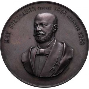 Jauner Jindřich, 1842 - 1912, Max Donebauer, numismatik - AE úmrtní medaile 1888 -