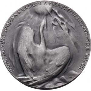 Knobloch Milan, 1921 - 2020, Božena Němcová - medaile PNP (1982) - hlava mírně