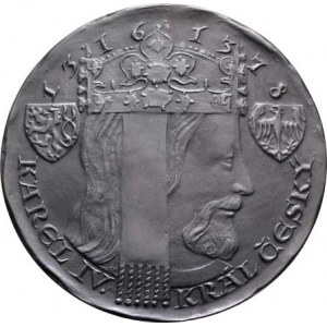 Kolářský Zdeněk, 1931 -, Karel IV. a Petr Parléř 1979 - hlava císaře zprava,