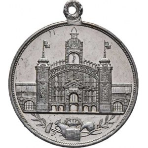 Praha - medaile Zemské jubilejní výstavy 1891, Fritsche/Thein - návštěva císaře Fr.Josefa I. -
