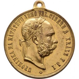 Praha - medaile Zemské jubilejní výstavy 1891, Nesign. - návštěva císaře Fr.Josefa I. - poprsí