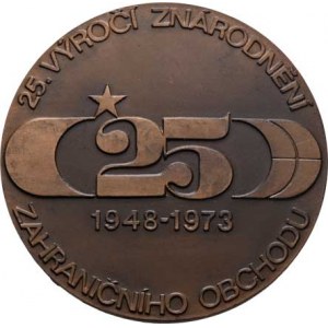 Československo, 25 let znárodnění zahraničního obchodu 1973 - emblém