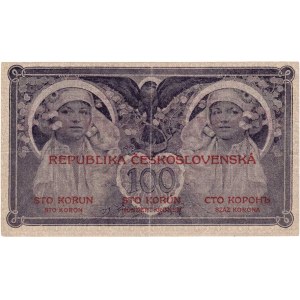 Československo - státovky I. emise, 100 Koruna 1919, sér. 0010, BHK.12, He.12a, neperf.