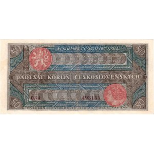 Československo - státovky II. emise, 50 Koruna 1922, série 034, BHK.19a, He.19a,