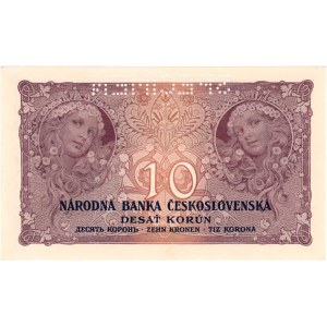 Československo - bankovky Národ. banky Československé, 10 Koruna 1927, série B026, BHK.22d, He.22b.