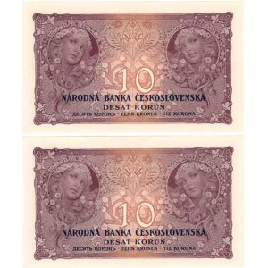 Československo - bankovky Národ. banky Československé, 10 Koruna 1927, série N163, BHK.22e, He.22b,