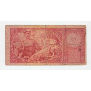 Československo - bankovky Národ. banky Československé, 50 Koruna 1929, série Da, BHK.24b, He.24b, 