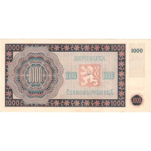 Československo - bankovky a státovky 1945 - 1953, 1000 Koruna 1945, série 03A, BHK.78a, He.83a,