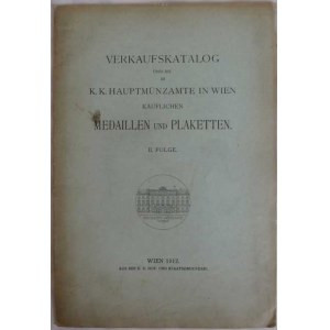 Knihy :, Hauptmünzamt in Wien 1912 - Medaillen und Plaketten -