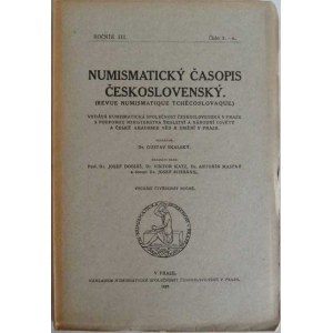 Numismatické časopisy a sborníky :, NSČS - Numismatický časopis III./3-4, Praha 1927,