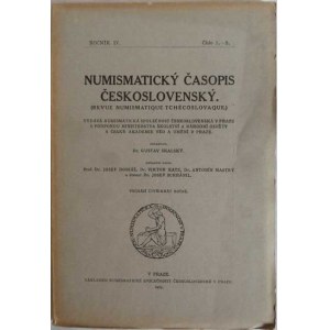 Numismatické časopisy a sborníky :, NSČS - Numismatický časopis IV./1-2, Praha 1928,
