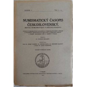 Numismatické časopisy a sborníky :, NSČS - Numismatický časopis V., Praha 1929,