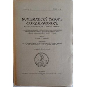 Numismatické časopisy a sborníky :, NSČS - Numismatický časopis VI., Praha 1930,
