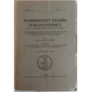 Numismatické časopisy a sborníky :, NSČS - Numismatický časopis X., Praha 1934,