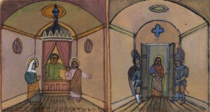 Nikifor Krynicki, Sceny z życia Chrystusa - dyptyk