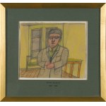 Nikifor Krynicki, Porträt eines Mannes mit Brille