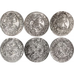 Austria 3 x 3 Kreuzer 1669 -1670 (SSH)