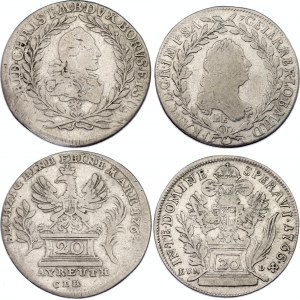 Austria 2 x 20 Kreuzer 1764 - 1765
