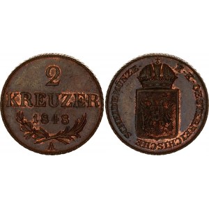 Austria 2 Kreuzer 1848 A