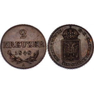 Austria 2 Kreuzer 1848 A