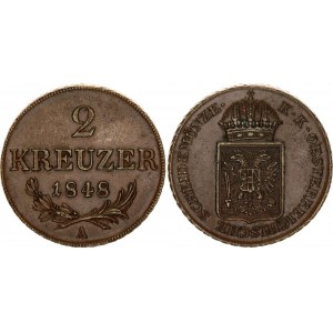 Austria 2 Kreuzer 1848 A