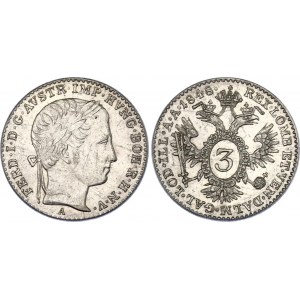 Austria 3 Kreuzer 1848 A