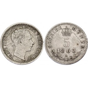 Austria 5 Kreutzer 1863 A